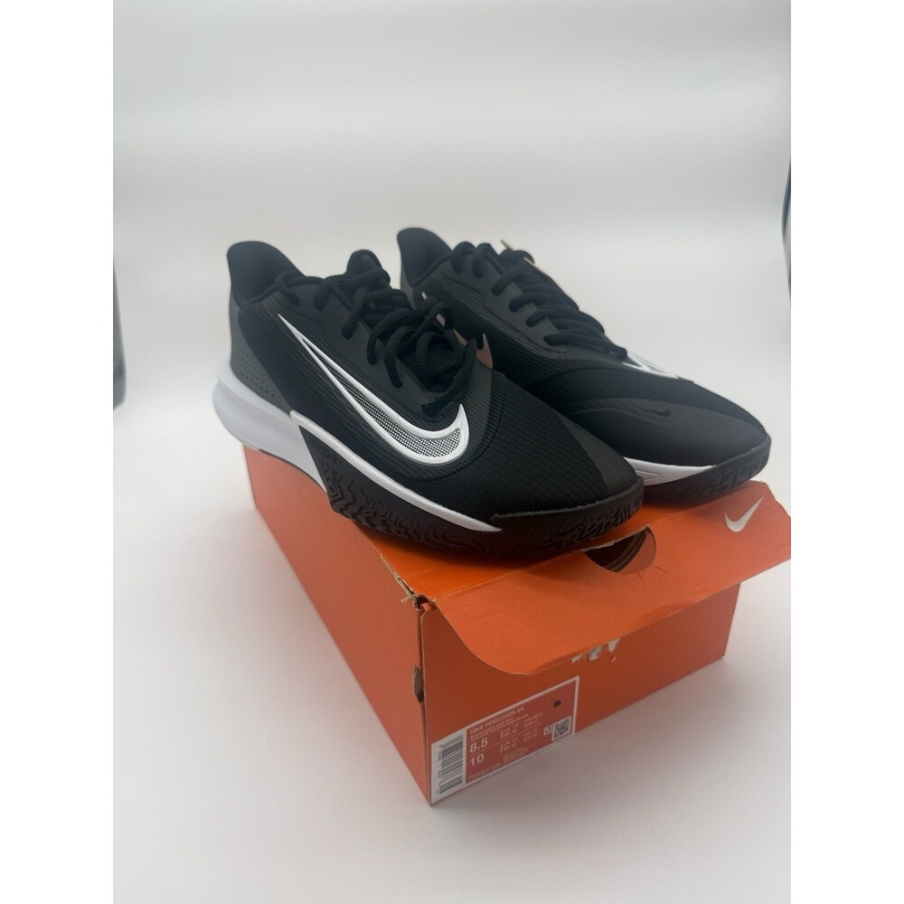 Nike Precision 7 Basketball Shoes Sneakers Black White Grey Men's 8.5 / W Sz 10